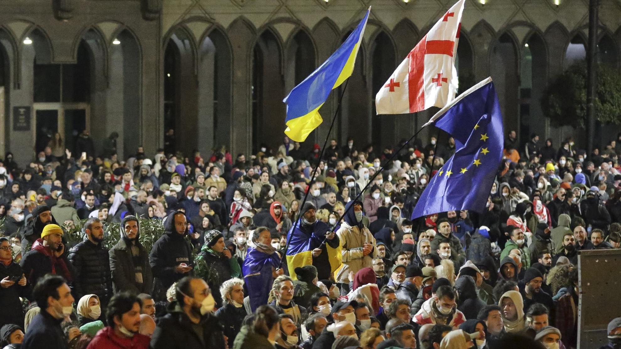 Sakartvele Per Protestus Sulaikyti 66 žmonės, Sužeista 50 Policininkų